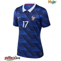 Camiseta Francia William Saliba #17 Primera Equipación para mujer Mundial 2026 manga corta